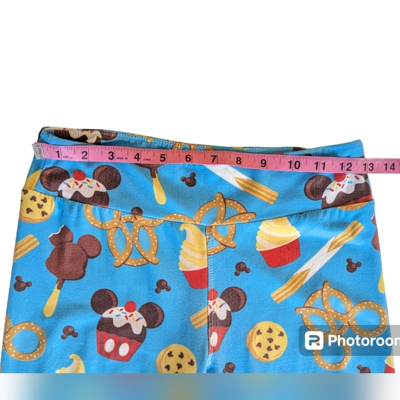💙 🥨 Disney Snack Food Icons Full Leggings.❗️HARD TO FIND ❗️sz XS - Picture 4 of 10
